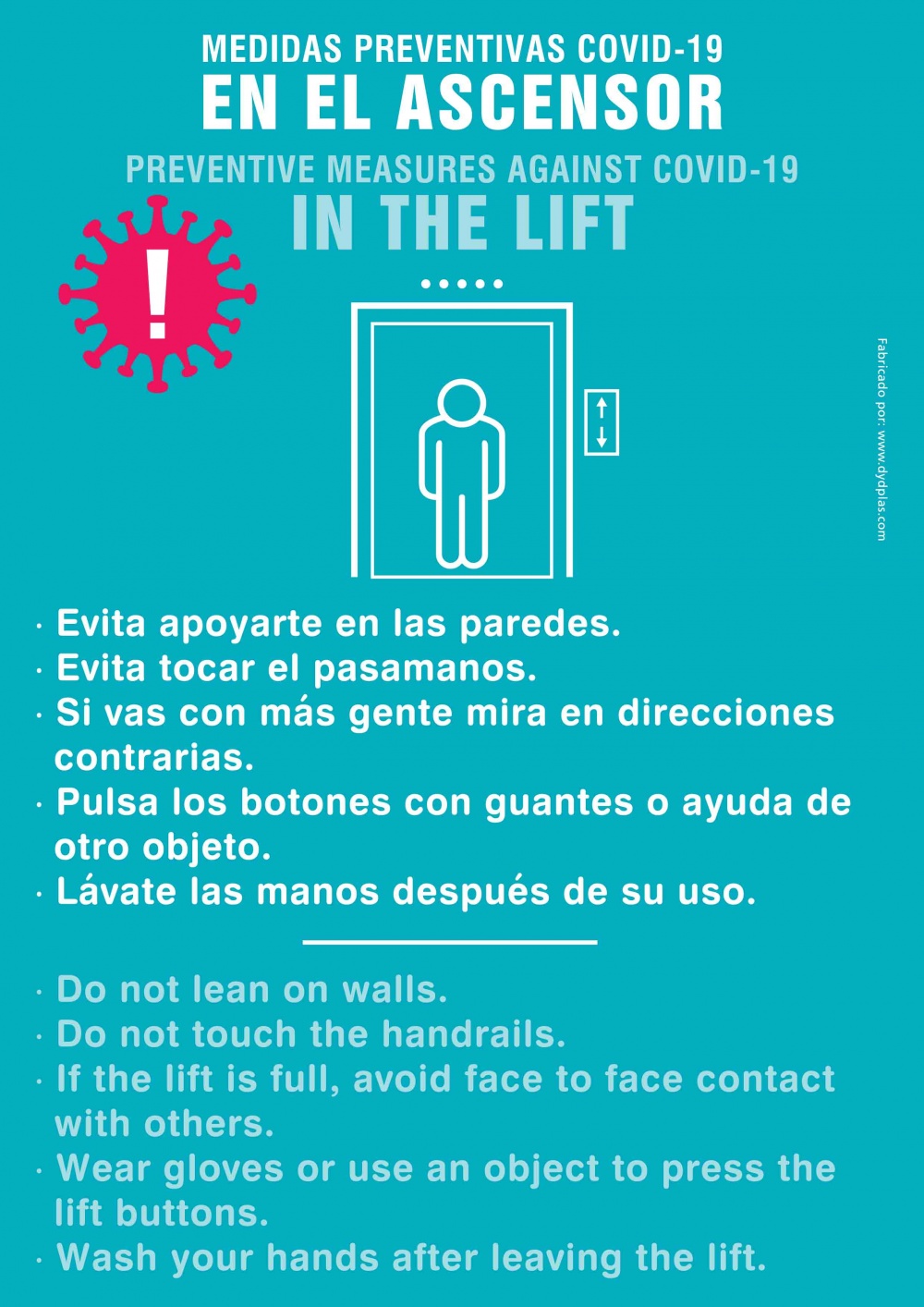 imagen de CARTELERÍA RECEPCIÓN, ASCENSOR, MAQ. VENDING