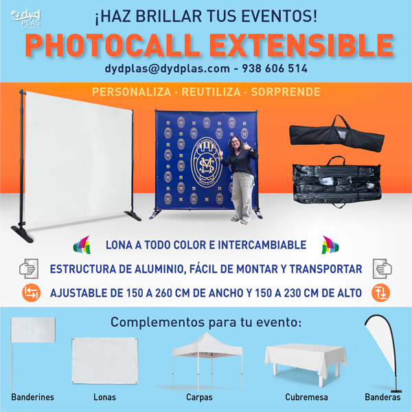 BANDERA-ROLLUP-PHOTOCALL-PANCARTA/LONA-CARPA-CUBRE MESA